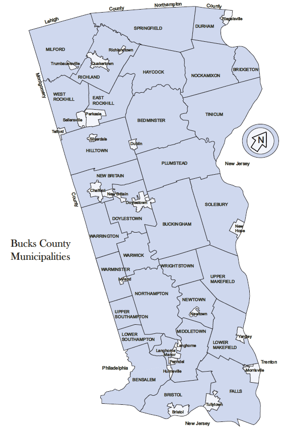 map of bucks county Bucks County Map Bucks County Bar Association map of bucks county